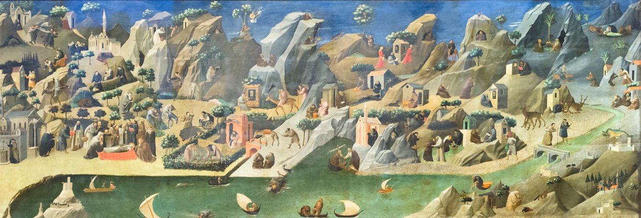Kutsal babaların çöldeki hayatlarından hikayeler (Thebaid) by Fra (c.1387 1455) Angelico
