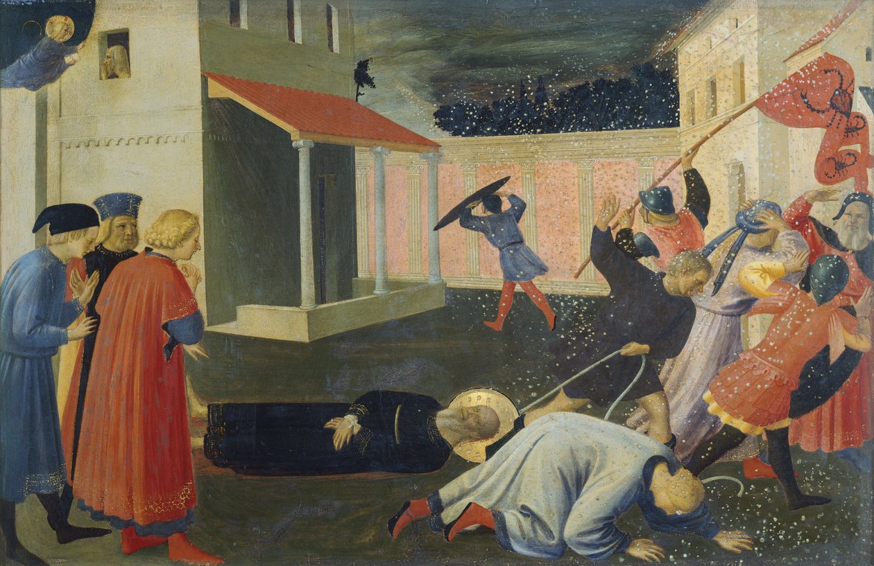 San Marco'nun şehitliği, predella'nın detayı, Keten Perdeler Tabernacle by Fra (c.1387 1455) Angelico