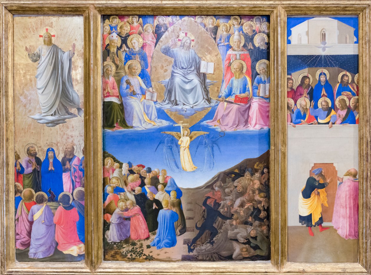 Triptik (yükseliş, son yargı, pentikost) by Fra (c.1387 1455) Angelico