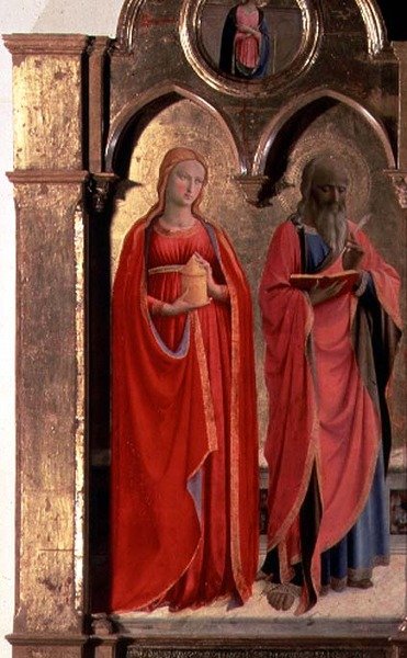Dört Melekle Enthroned Bakire ve Çocuk, Polittico di San Domenico