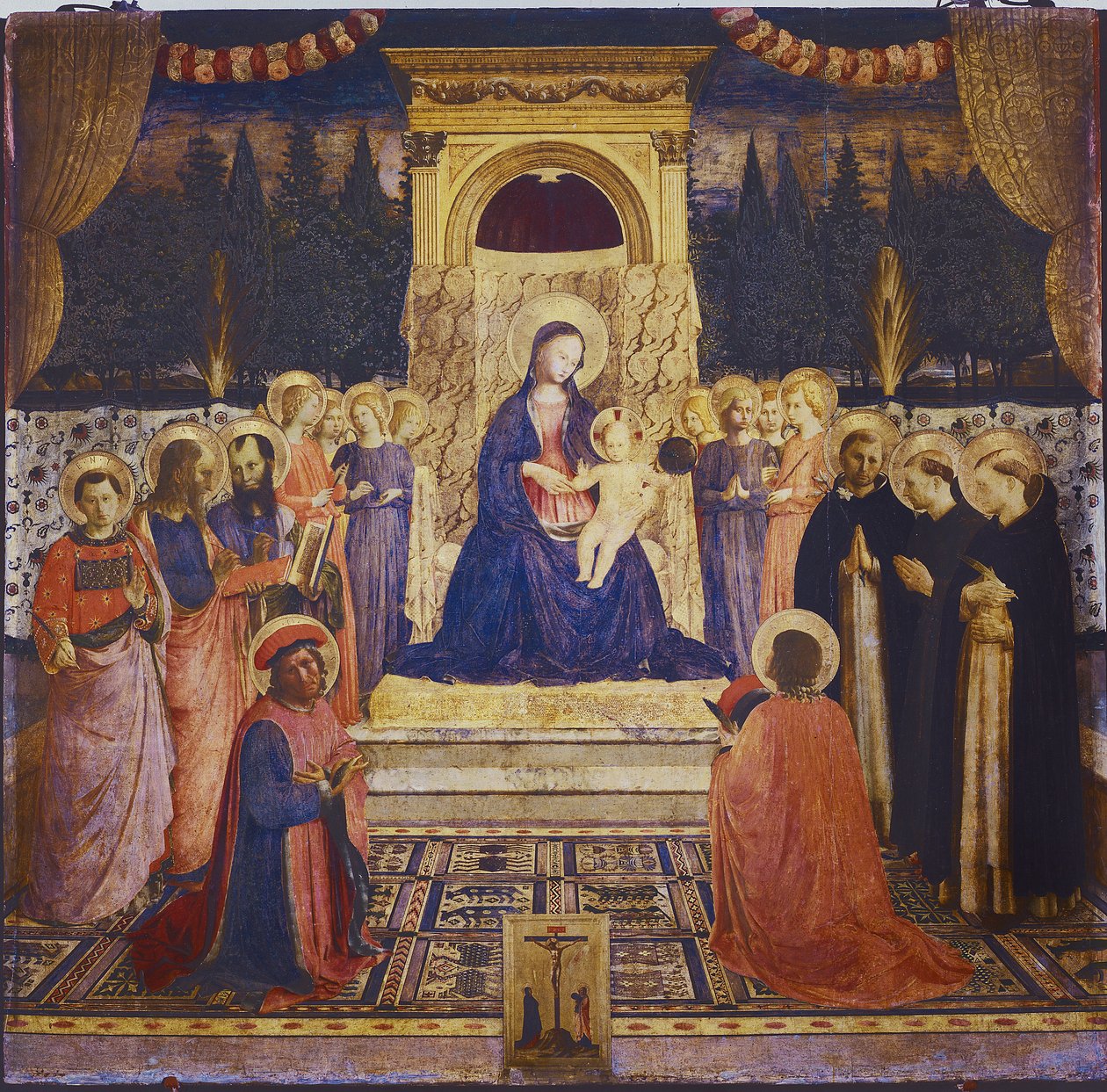 1438-1440 dolaylarında San Marco Altarpiece (ahşap panel üzerinde tempera) by Fra  Angelico
