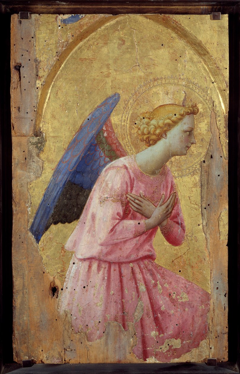 Hayranlıkta Melek Tablo Fra Giovanni (Guido di Pietro) dit Fra Angelico (1387-1455) tarafından by Fra  Angelico