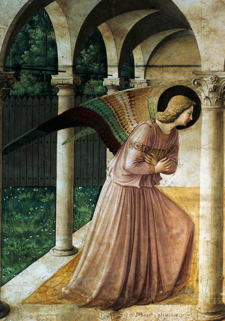 Fra Angelico (yaklaşık 1400-1455) olarak bilinen Giovanni da Fiesole tarafından yapılan duyuru, detay by Fra (c.1387 1455) Angelico