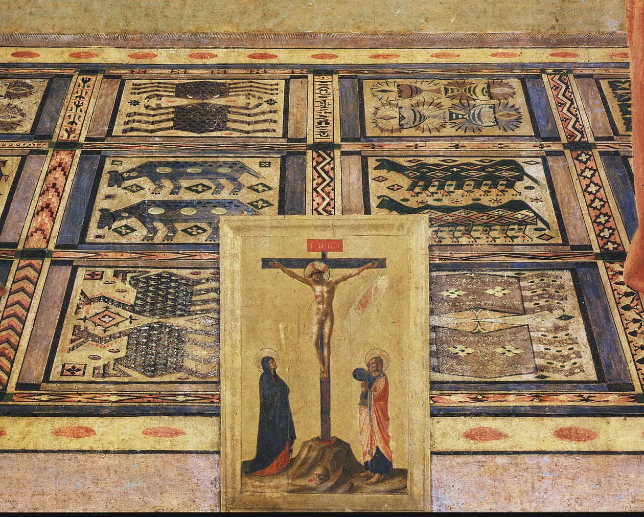Çarmıha germe, San Marco sunağının ana panelinin detayı (Ahşap boyama by Fra  Angelico