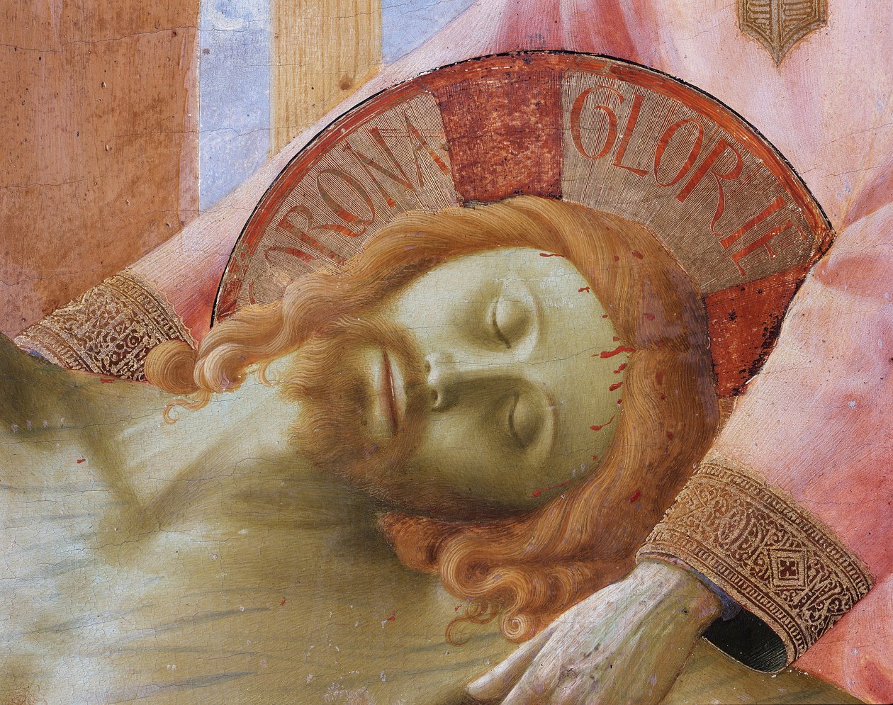 Haçtan iniş veya Holy Trinity Altarpiece (ahşap üzerine Tempera by Fra  Angelico
