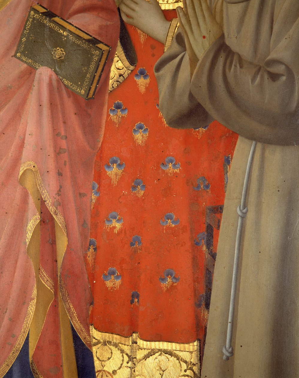 Annalena Sunağının Detayı. Aziz John the Evangelist, Saint Laurent ve Saint Francois