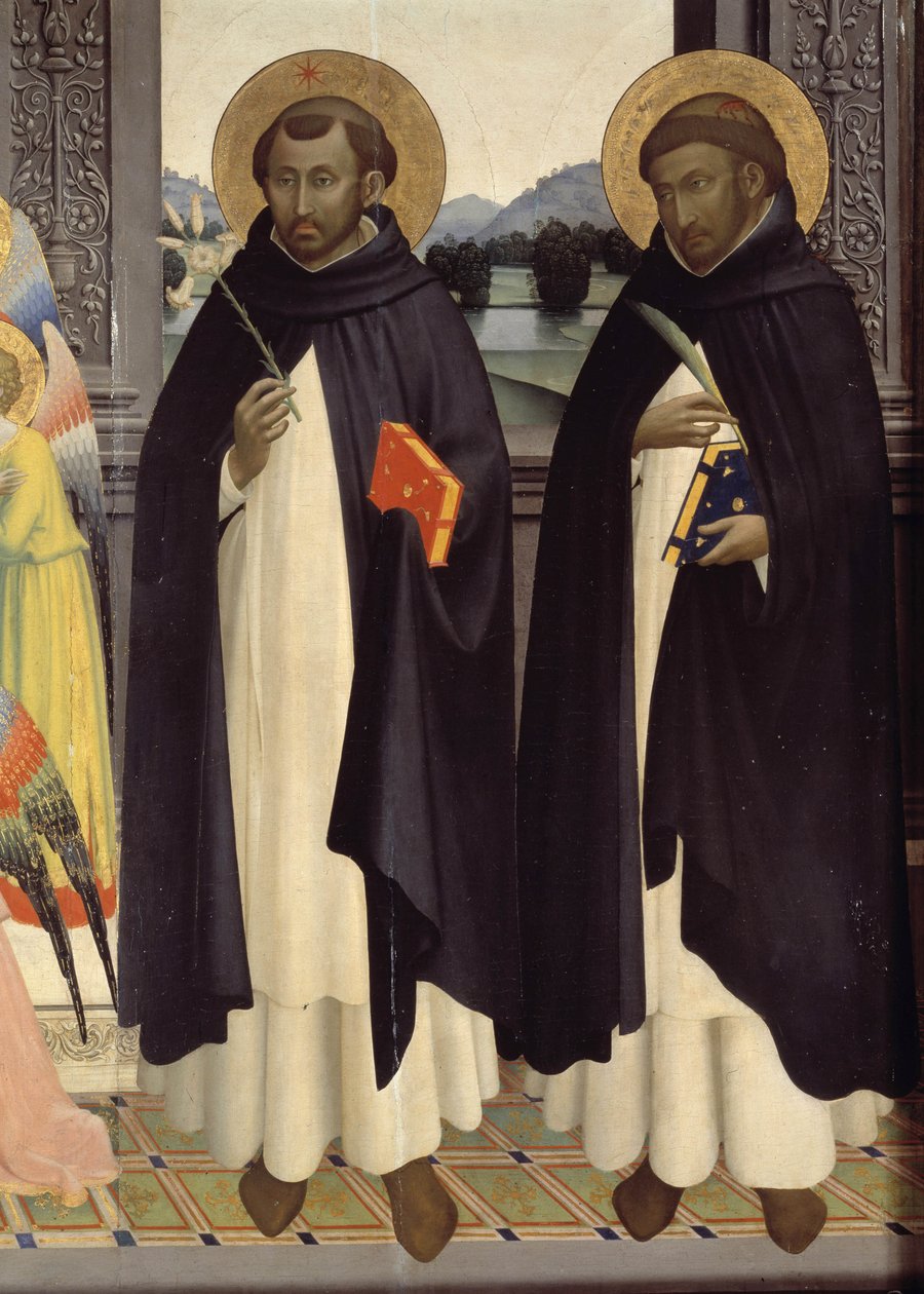Saint Dominika ve Saint Peter Martyr detayı. Aziz Dominic