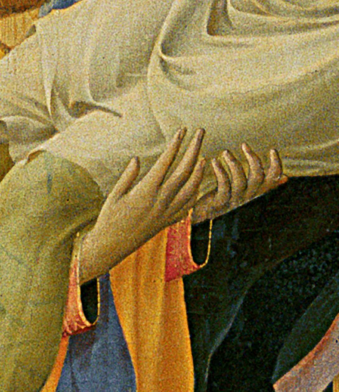 Lorenzo Monaco (Piero di Giovanni) (c.1370-1425) yapımı Santa Trinita Altarpiece, çerçeve ve doruklardan detay, c.1434
