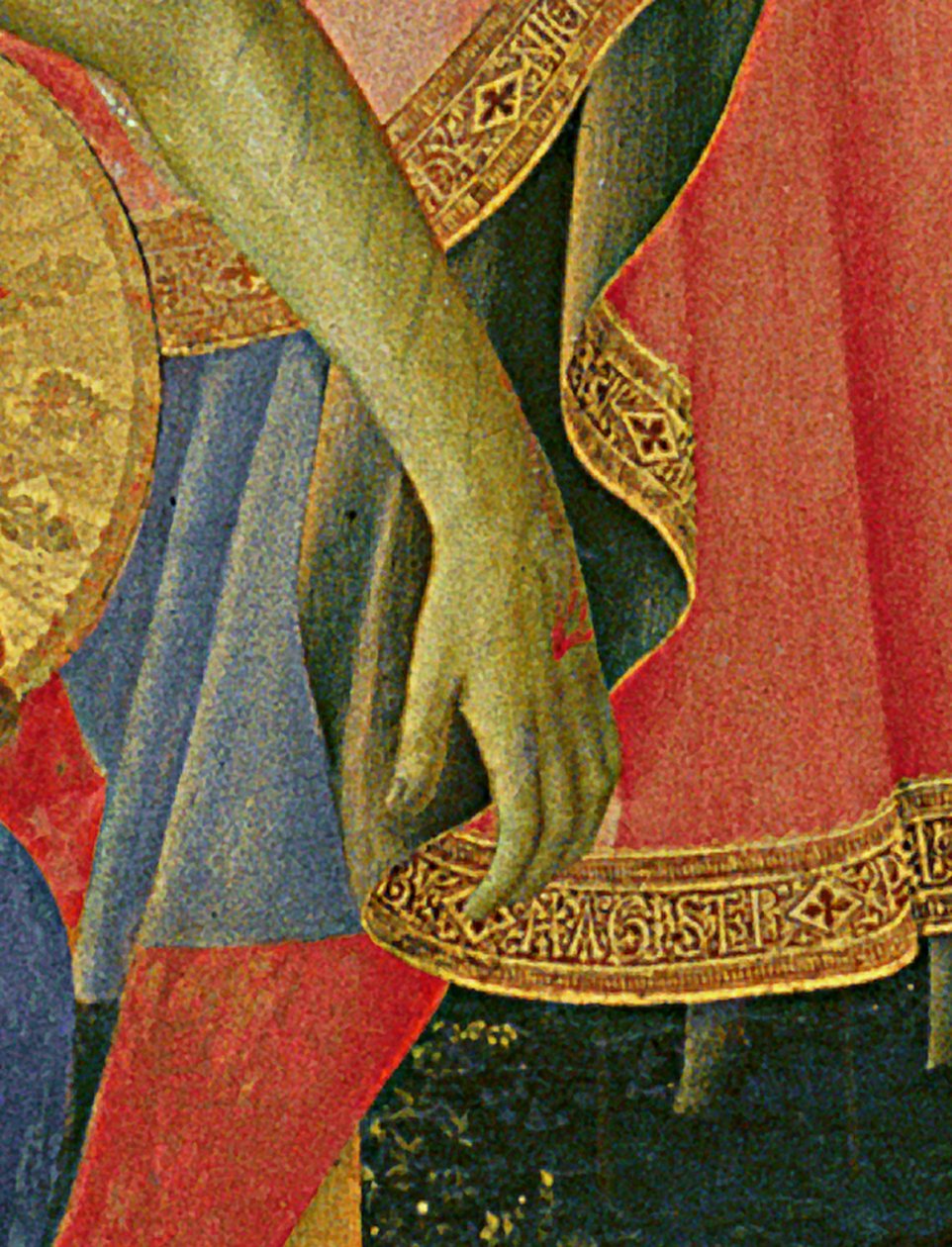 Lorenzo Monaco (Piero di Giovanni) (c.1370-1425) yapımı Santa Trinita Altarpiece, çerçeve ve doruklardan detay, c.1434