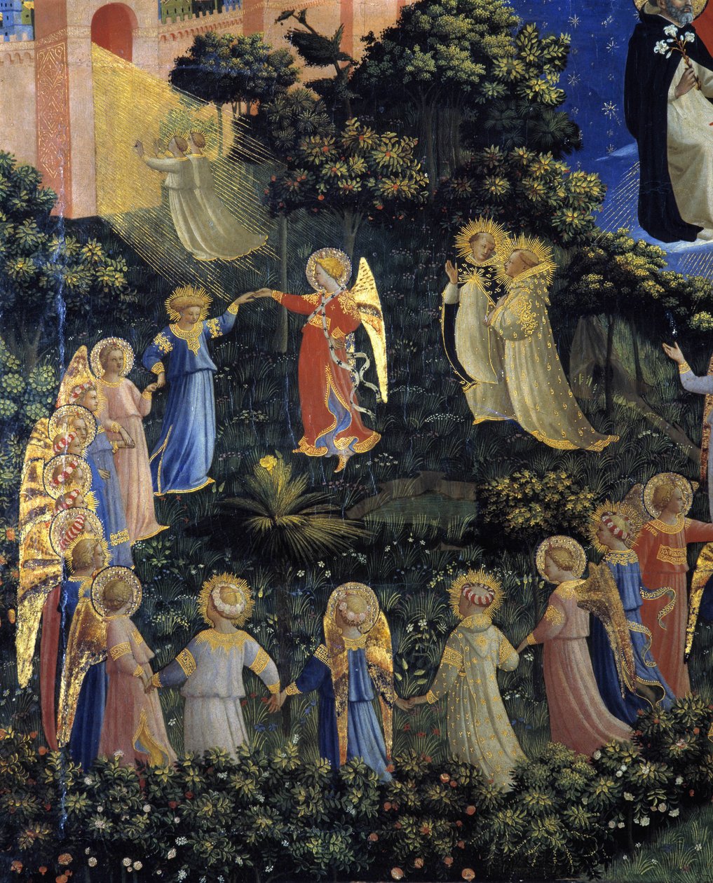 Son Yargı: melekler tarafından cennette yapılan bir turun detayı by Fra  Angelico