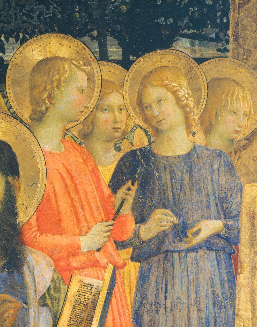 San Marco Altarpiece, Giovanni da Fiesole tarafından Fra Angelico olarak bilinir (1400-ca 1455), ahşap üzerine tempera, 220x227 cm, Detay, yaklaşık 1440 by Fra (c.1387 1455) Angelico