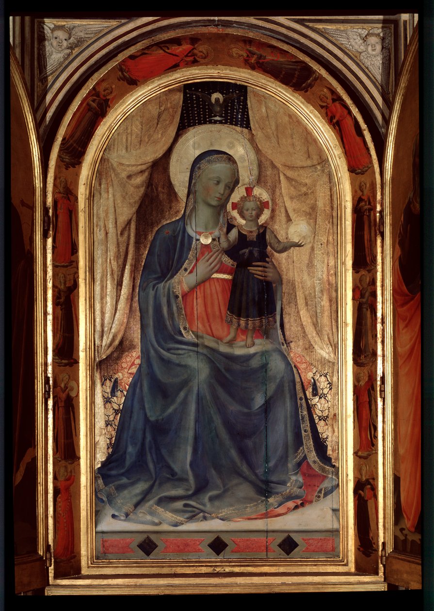 Linaioli Mişkanı: Çocuklu Bakire (Ahşap boyama by Fra  Angelico