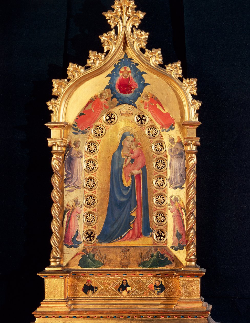 Bakire, Bakire ve Çocuk, Saint Pere, Saint Peter, Saint Dominic ve Saint Thomas Aquinas ile Reliquary Star