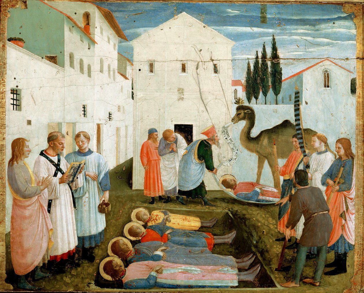 Aziz Cosmas ve Damian'ın cenazesi (Ahşap üzerine resim by Fra  Angelico