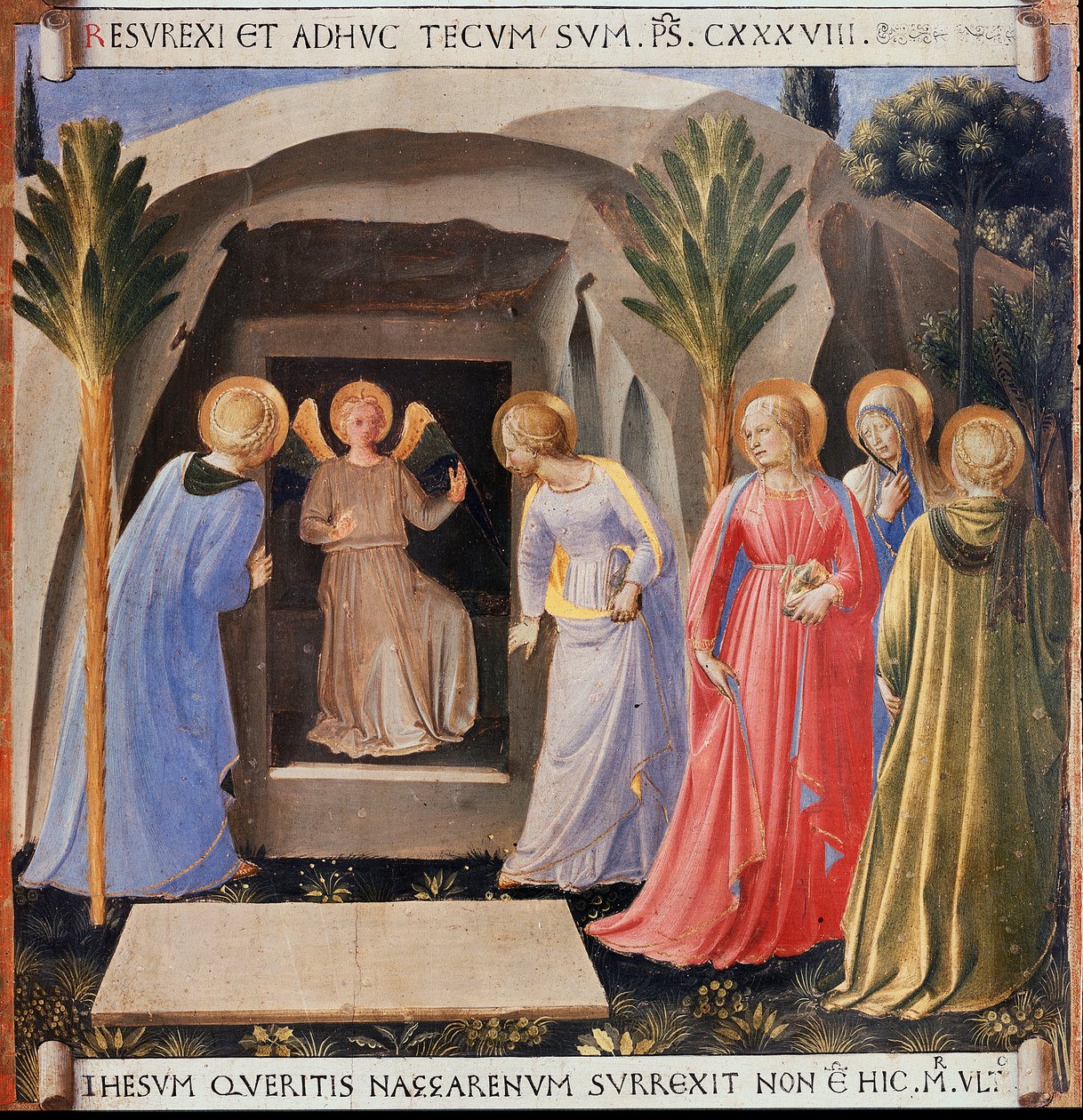 Mezardaki üç Meryem. İsa'nın Hayatı, Armadio degli Argenti. (Ahşap üzerinde sıcaklık by Fra  Angelico