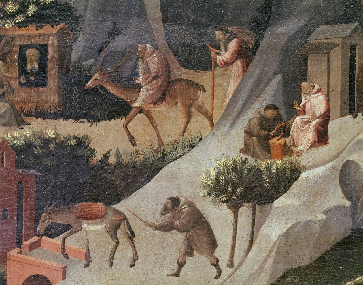 Rahiplerin işi, La tebaide detayı by Fra (c.1387 1455) Angelico
