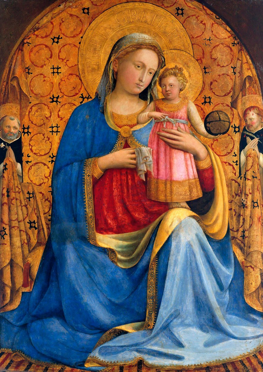 "" Saint Dominic ve Saint of Verone ile Bakire ve Çocuk "" (Madonna ve Saints Dominic ve Peter Martyr ile Çocuk (Madonna dell 
