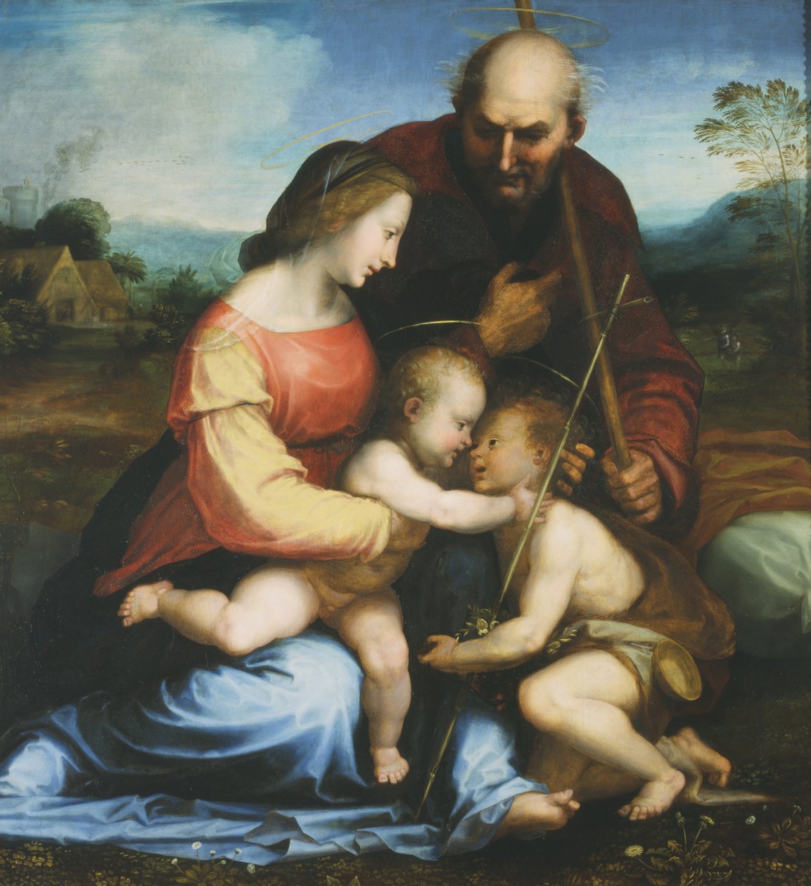 Kutsal Aile ve Aziz John by Fra 1472 1517 Bartolommeo