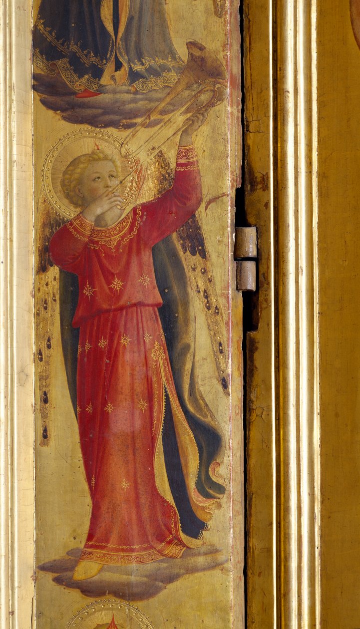 Trompet Çalan Melek, Linaiuoli Triptik'ten detay, 1433 (panelde tempera) by Fra Angelico