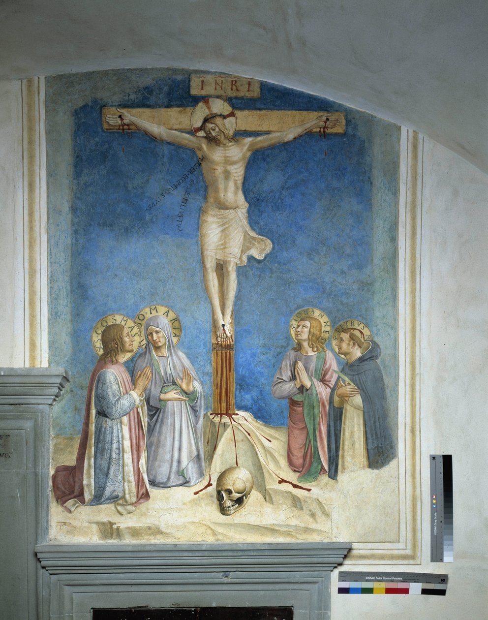 Meryem Ana ve Aziz Cosme ile Çarmıha Gerilme by Fra Angelico