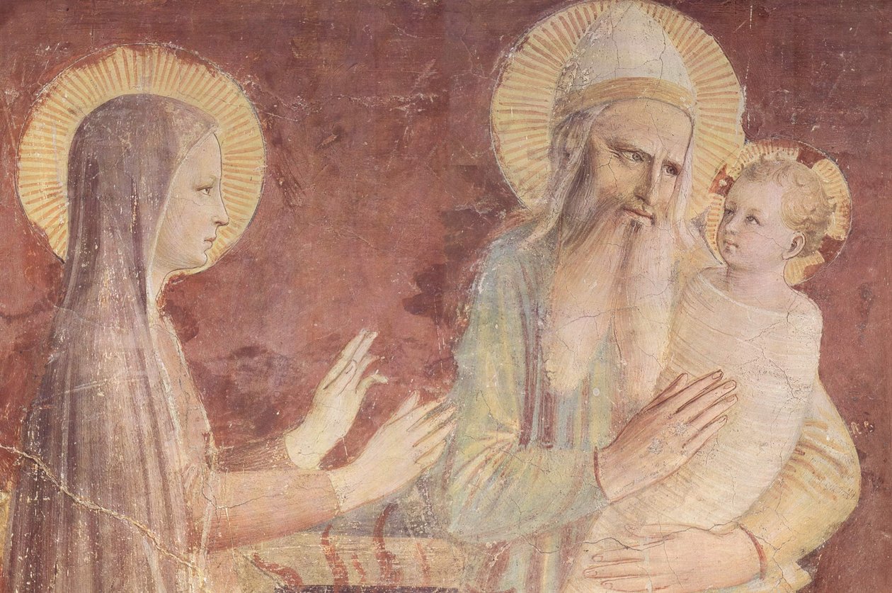 Tapınaktaki Sunum, detay by Fra Angelico