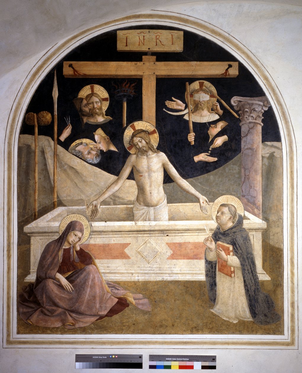 Mesih mezarından yükseliyor. 1438/1445. Guido di Pietro tarafından fresk by Fra Angelico