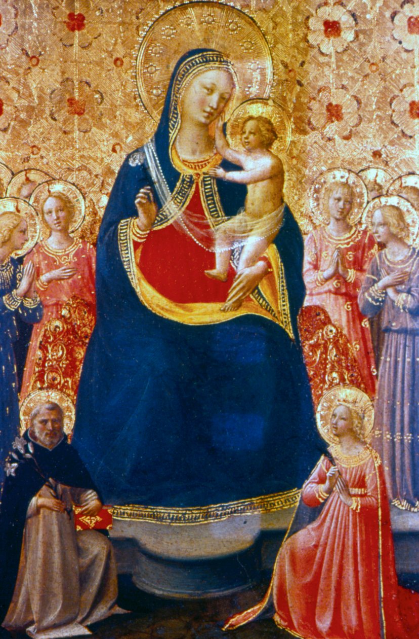 Madonna ve Azizlerle Çocuk, 15. yüzyılın ortalarında. by Fra Angelico
