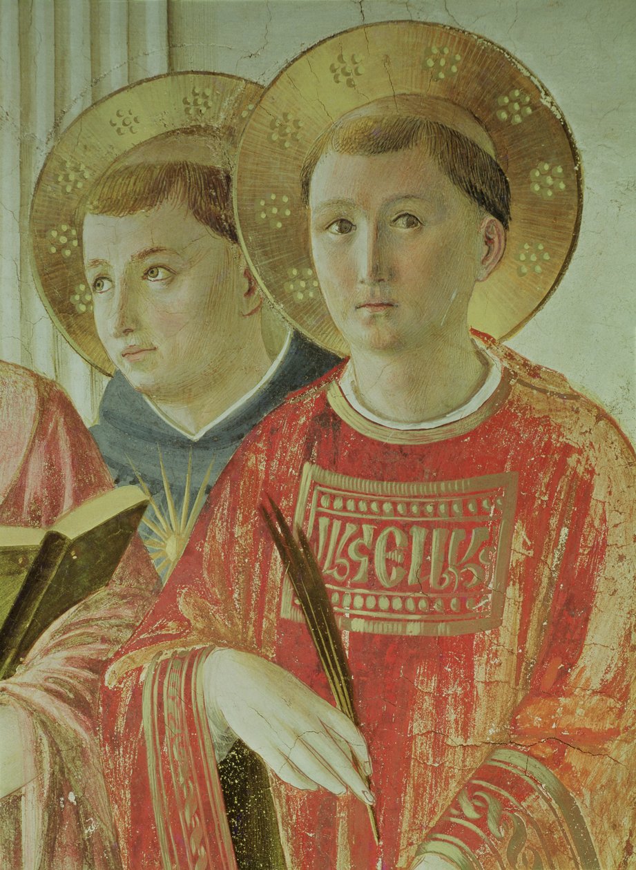 Gölgeli Madonna, birinci kat koridorundan St. Thomas Aquinas ve St. Lawrence