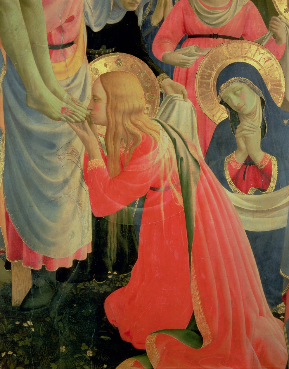 Santa Trinita Altarpiece, Mary Magdalene detayı, c.1434 papel üzerinde tempera ve altın by Fra Angelico