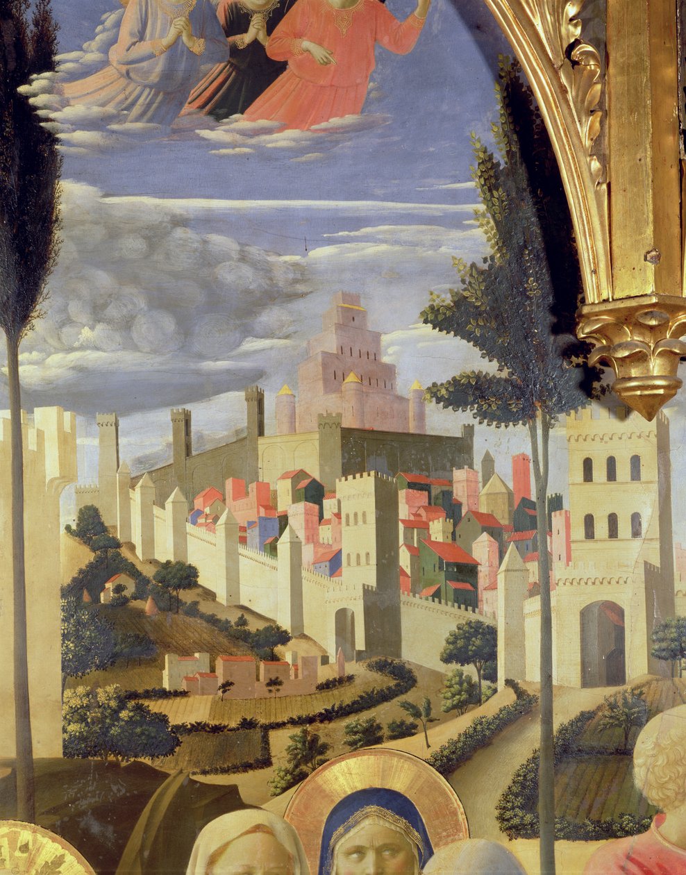 Santa Trinita Altarpiece, Kudüs şehrinin ve Süleyman Tapınağı