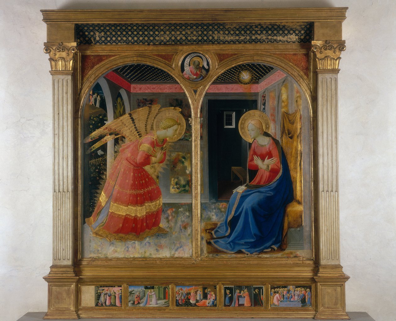Müjde, c.1432 (panelde tempera) by Fra Angelico