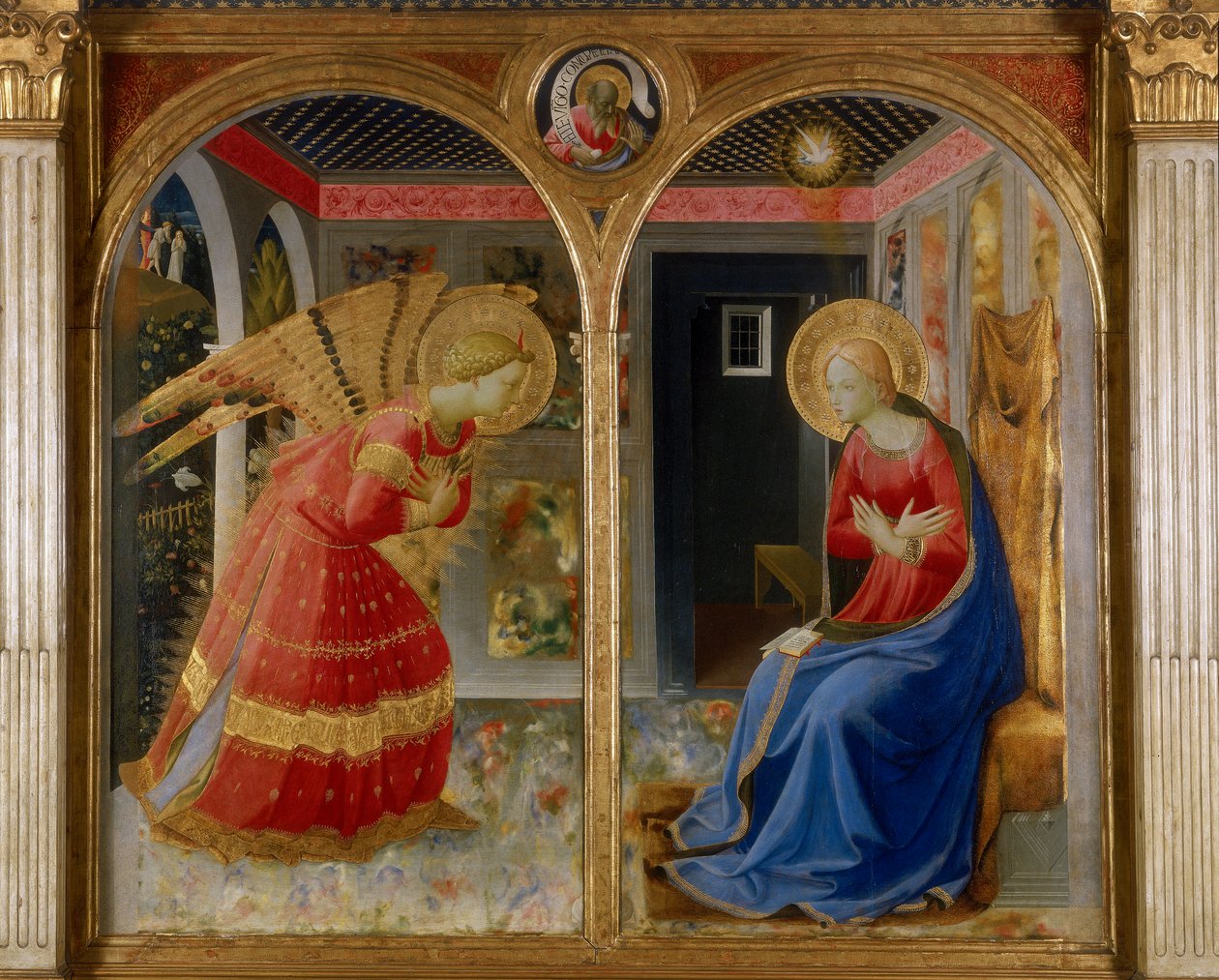 Müjde, c.1432 (panelde tempera) by Fra Angelico