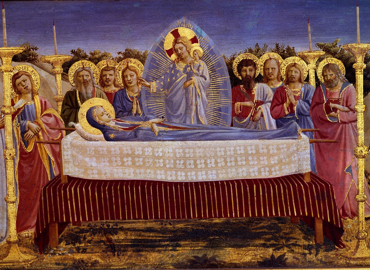 Bakirenin Ölümü, detay, c.1435 tempera, 78968 panel detayı by Fra Angelico