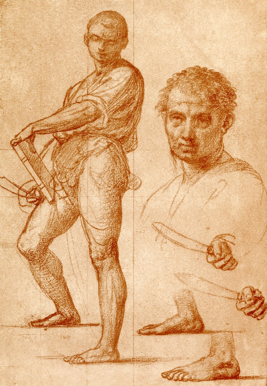St. Bartholomew üzerinde çalışma by Fra Bartolomeo
