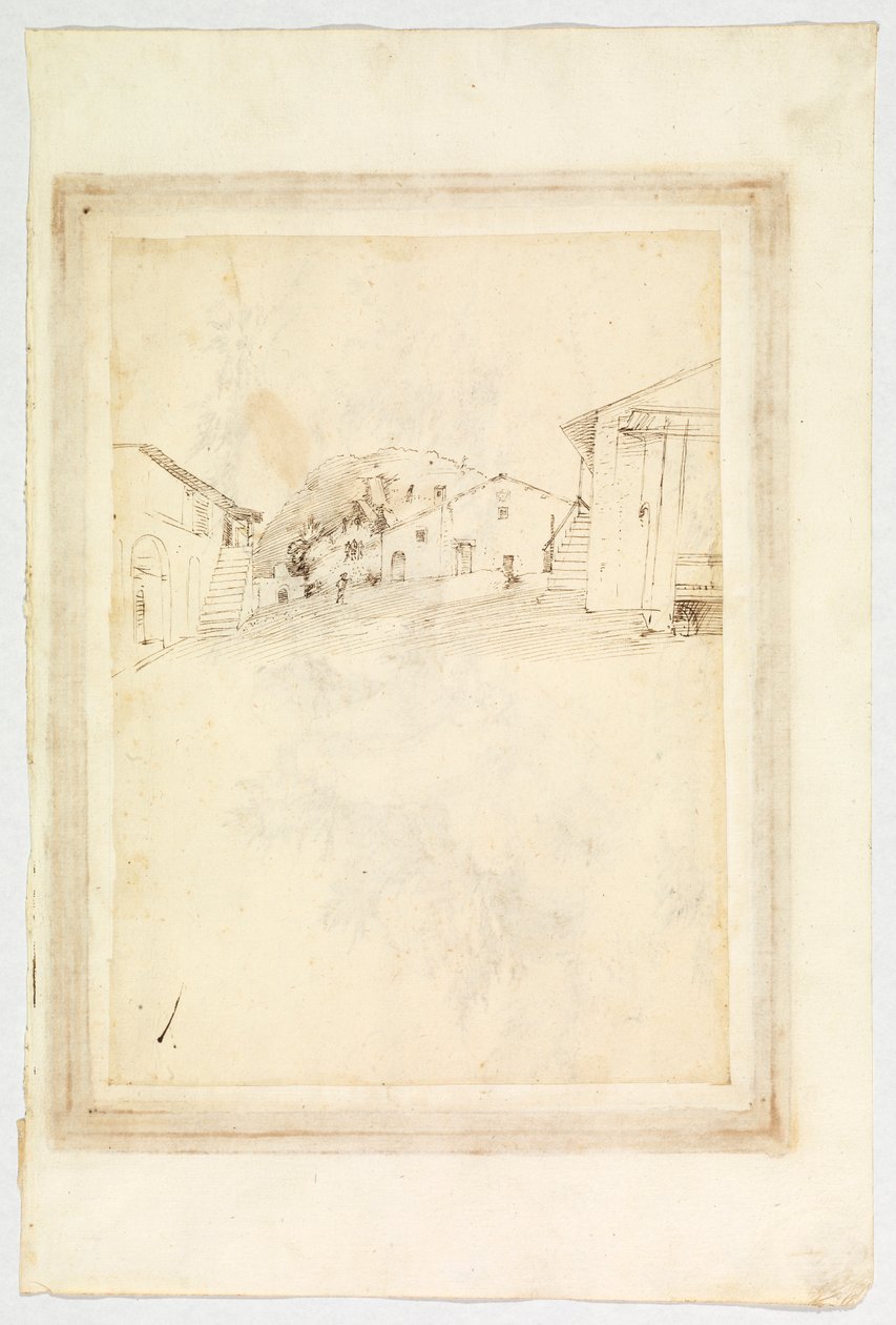 Bir köy manzarası by Fra Bartolomeo