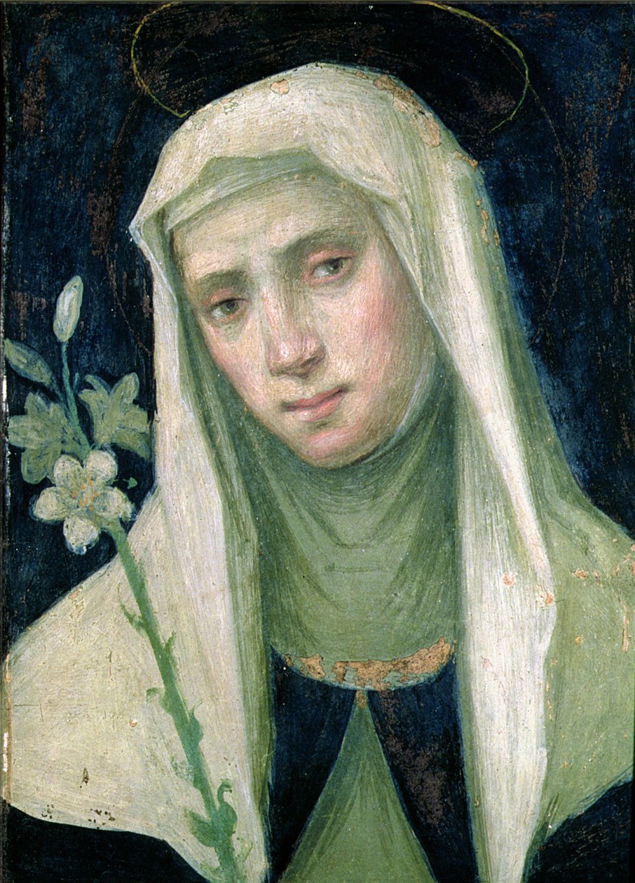 Sienalı Aziz Catherine (1347-80) (panelde tempera) by Fra Bartolommeo