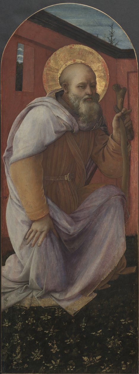 Üç Parçadan Panel: St. Anthony Abbot by Fra Filippo Lippi