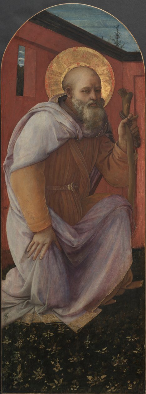 Üç Parçadan Panel: St. Anthony Abbot, 1458. by Fra Filippo Lippi