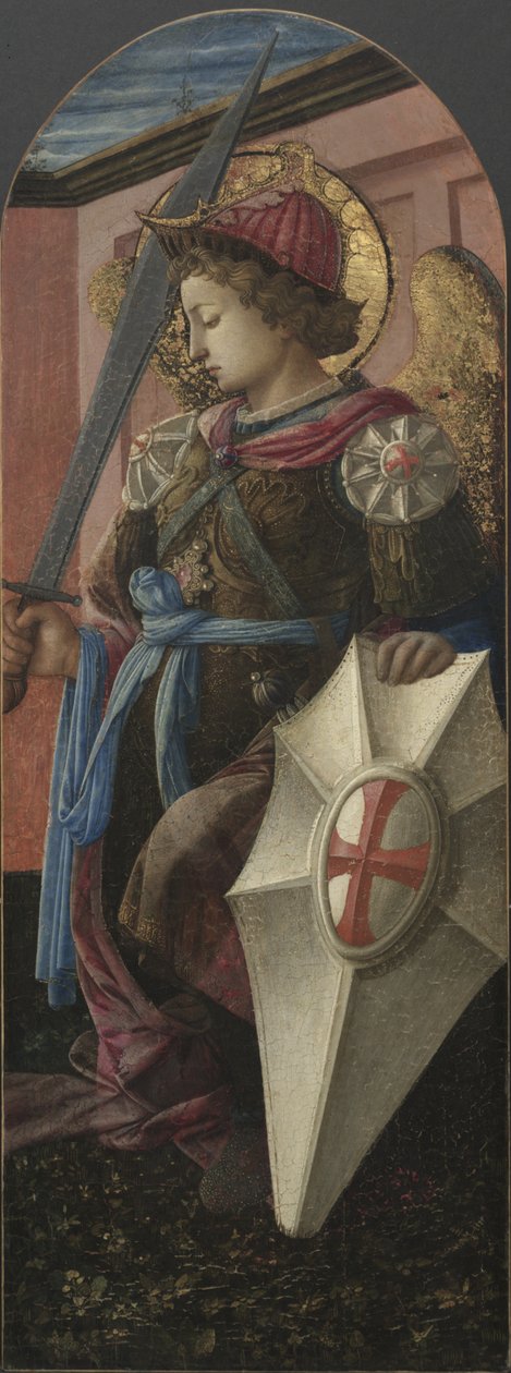 Üç Parçadan Panel: Başmelek Mikail by Fra Filippo Lippi