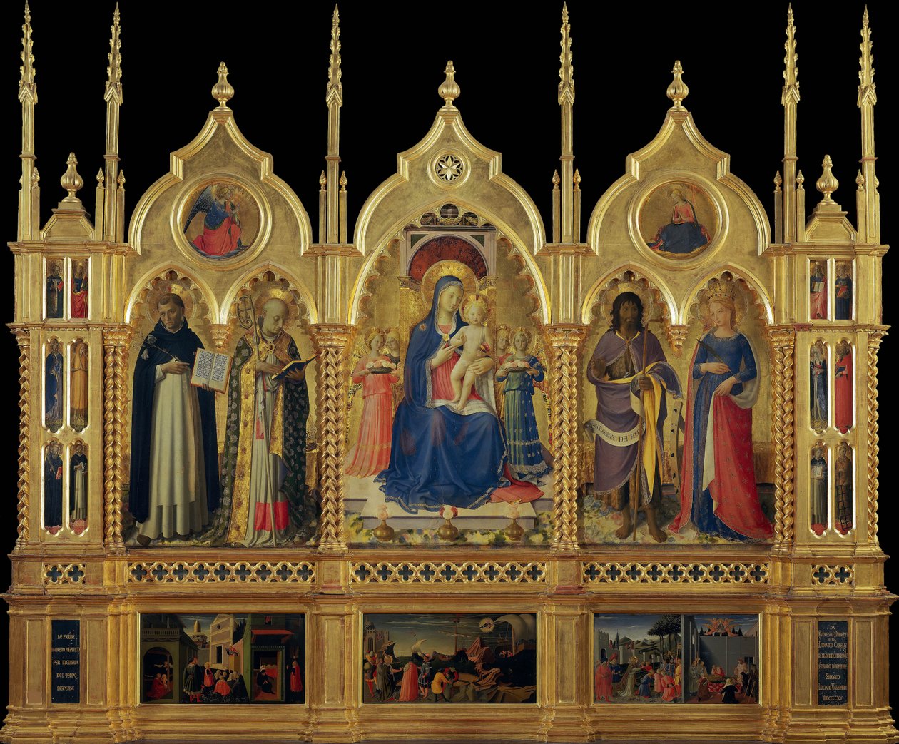 Çocuklu Meryem ve Azizler Perugia Altarpiece, yaklaşık 1437. by Fra Giovanni Angelico da Fiesole