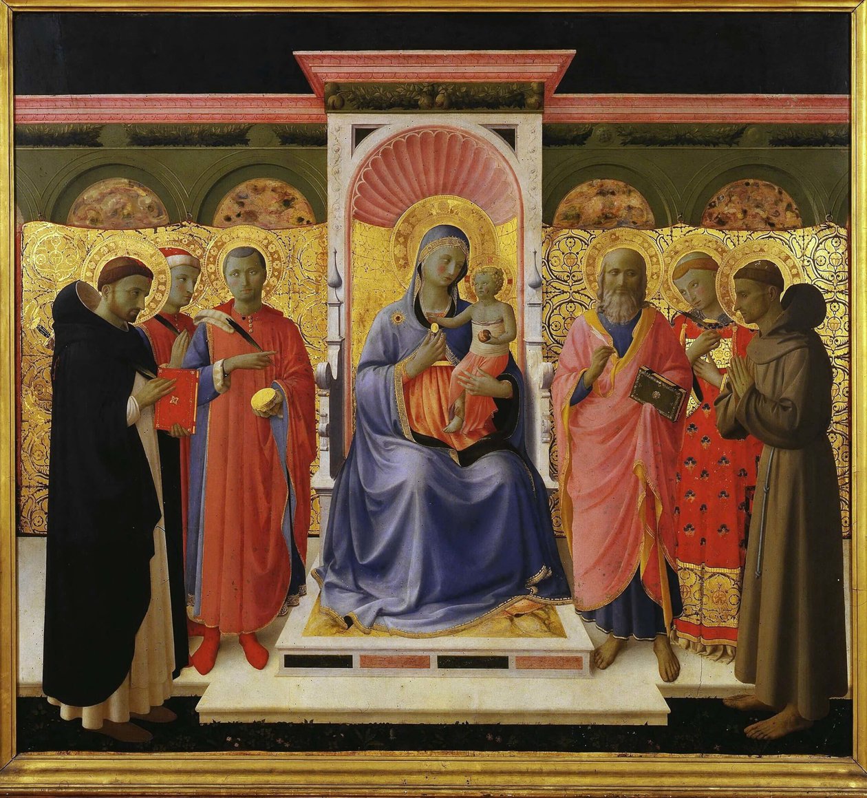 Kutsal Konuşma Annalena Altarpiece, yaklaşık 1435. by Fra Giovanni Angelico da Fiesole