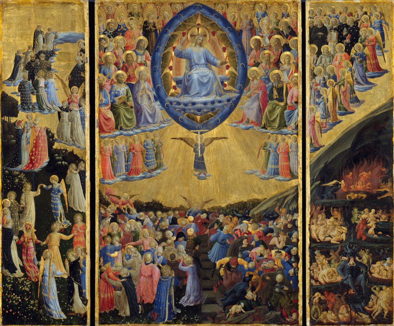 Son Yargı Kanatlı Sunağı, 15. Yüzyıl Başı. by Fra Giovanni Angelico da Fiesole