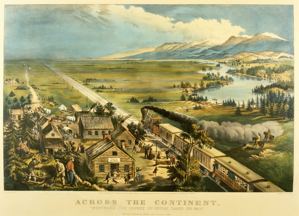 'Kıtanın Ötesinde, Batıya doğru İmparatorluğun Seyri yolunu alıyor', 1868 by Frances Flora Bond Palmer