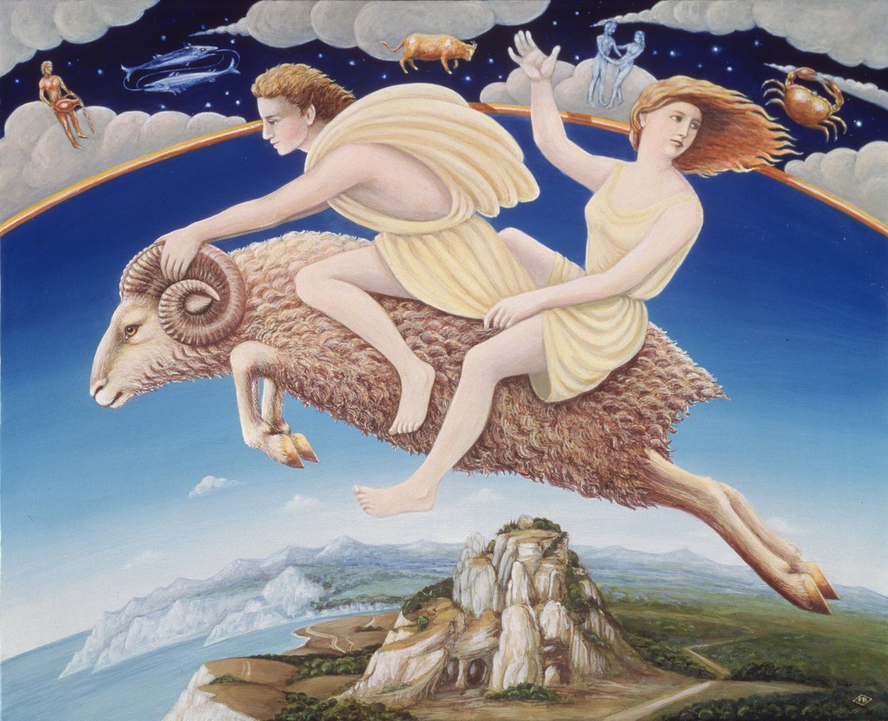 Aries, 1988 (panelde yağ ve tempera) by Frances Broomfield