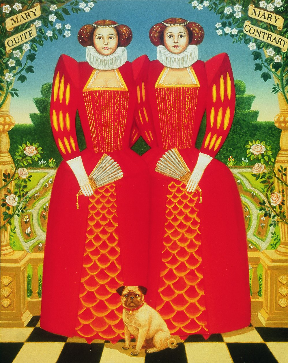 Mary Mary, 1995 (panelde yağ ve tempera) by Frances Broomfield