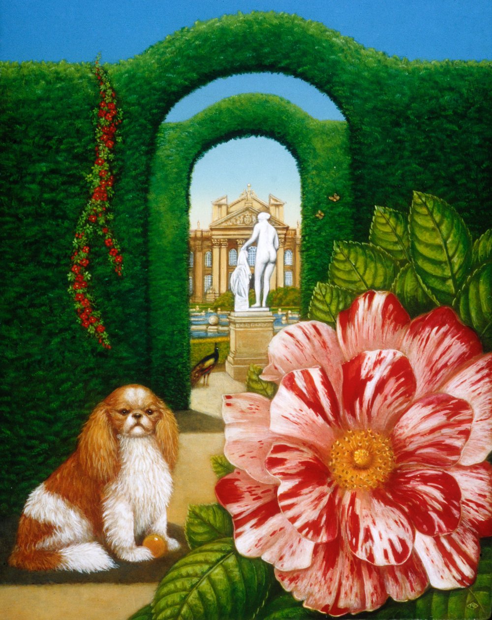 Rosa Mundi, 1995 (panelde yağlar ve tempera) by Frances Broomfield