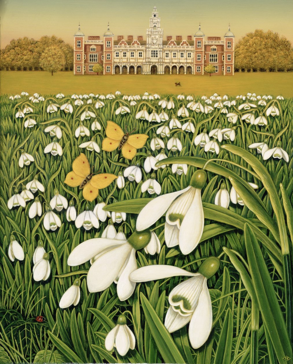 Kardelen Günü, Hatfield House, 1999 (sahada yağ ve mizaç) by Frances Broomfield