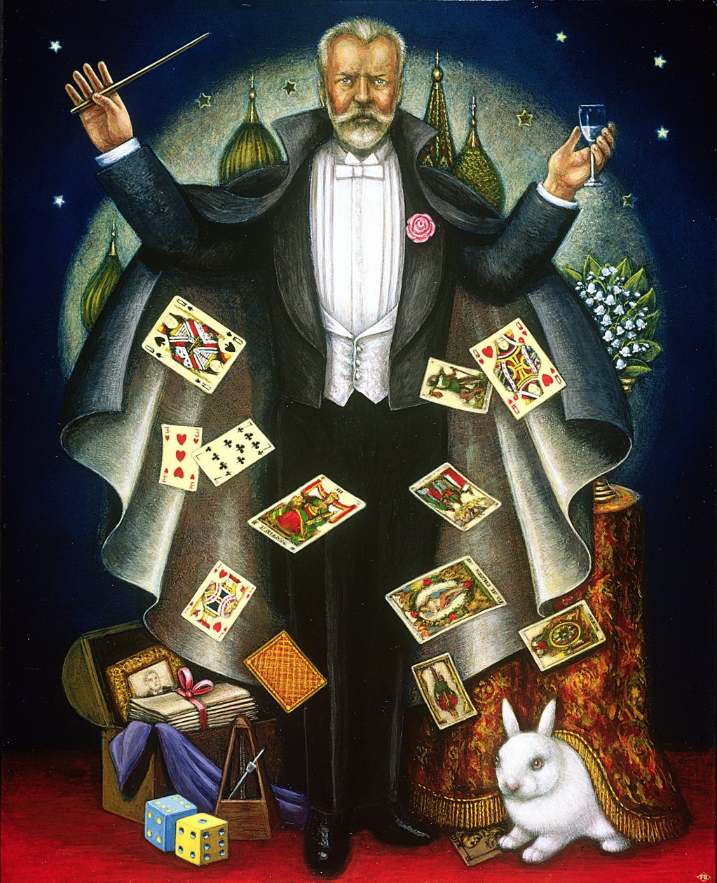 Çaykovski (1840-93) 2004 (panelde yağ ve tempera) by Frances Broomfield