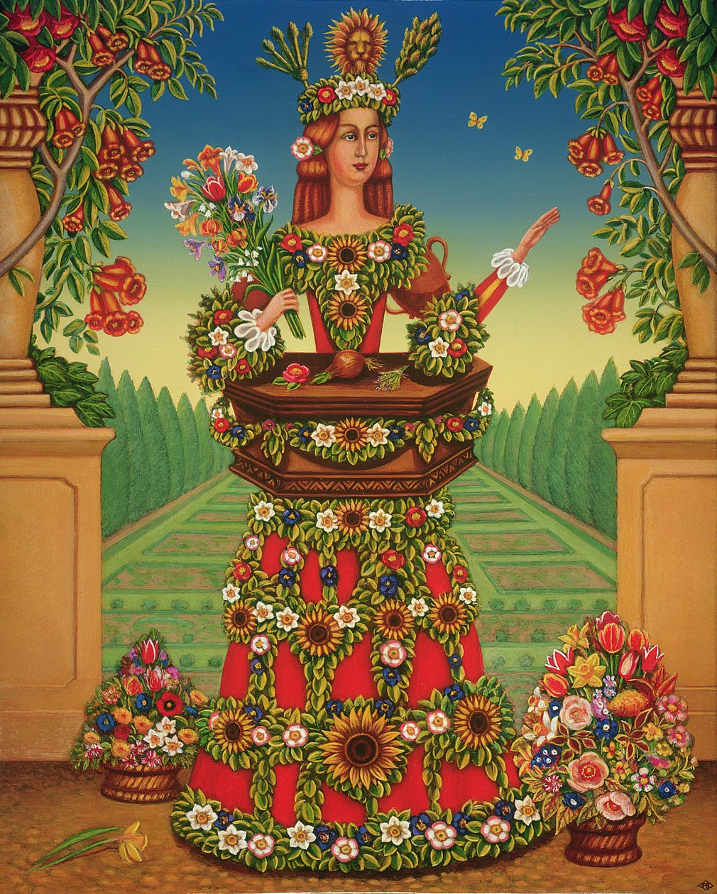 Bahçıvanın Karısı, 2005 (panelde yağ ve tempera) by Frances Broomfield
