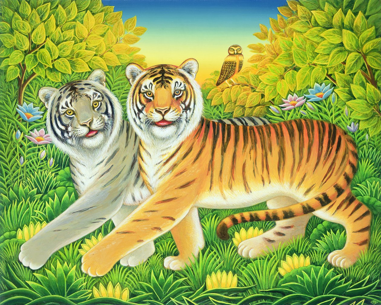 Tyger Tyger, 2002 (panelde yağ ve tempera) by Frances Broomfield